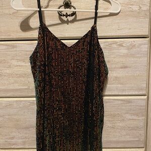 Jodifl medium navy blue sequin blouse